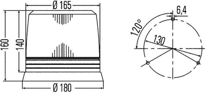Actual product image Hella Flashing beacon xenon for LIEBHERR
