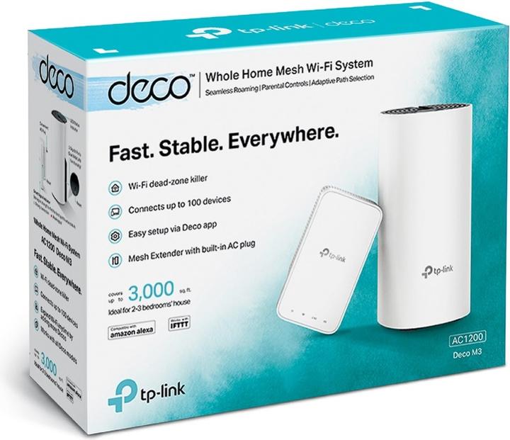 Produktbild TP-Link Deco M3 WLAN Mesh (AC1200) mit Wand-Plug-Extender 2er Set