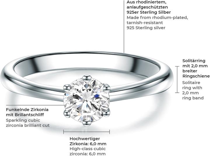 Produktbild Trilani Damen Sterling Silber Zirkonia silber - 6804 (51, 925 Silber)