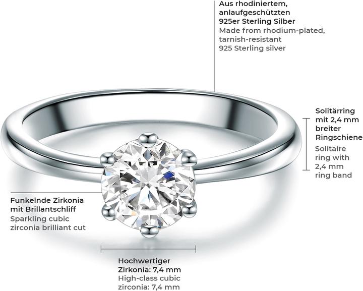 Produktbild Trilani Damen Sterling Silber Zirkonia silber - 6806 (48, 925 Silber)