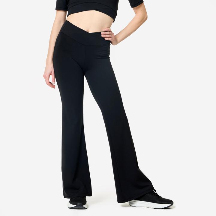 Image du produit Decathlon Legging de fitness extensible femme, noir (W28/L31)