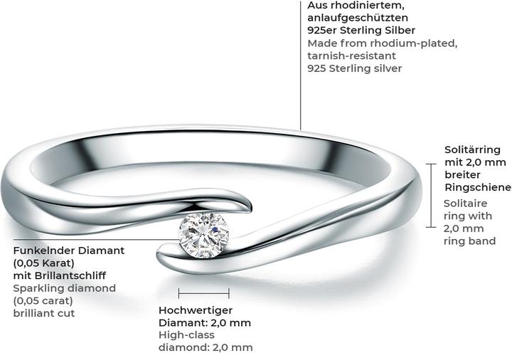 Immagine prodotto Trilani Donna Argento Argento Diamante - 7158 (52, 925 Argento)