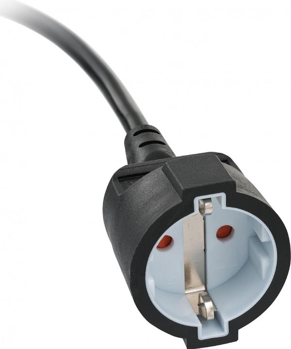 Image du produit Brennenstuhl Câble de rallonge court avec fiche plate coudée 2m H05VV-F3G1.5 noir (2 m, CEE 7/4)