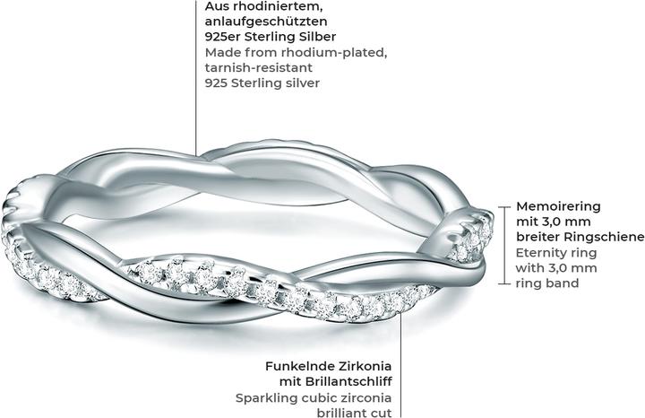 Produktbild Trilani Damen Sterling Silber Zirkonia silber - 11188 (51, 925 Silber)