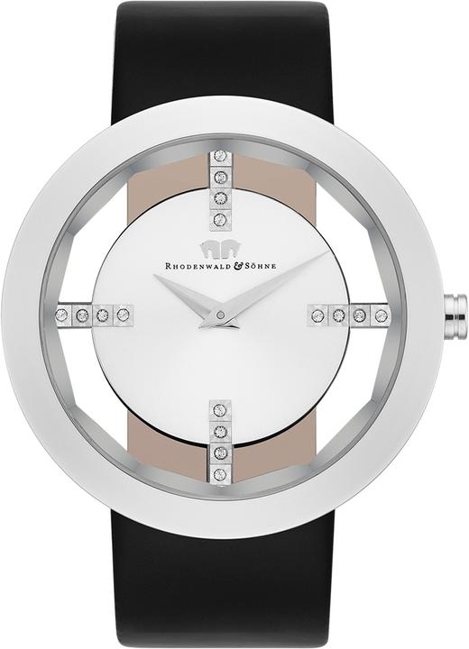 Damen Quarzuhr Lucrezia Echtleder schwarz - 4338 (Analoguhr, 42 mm)