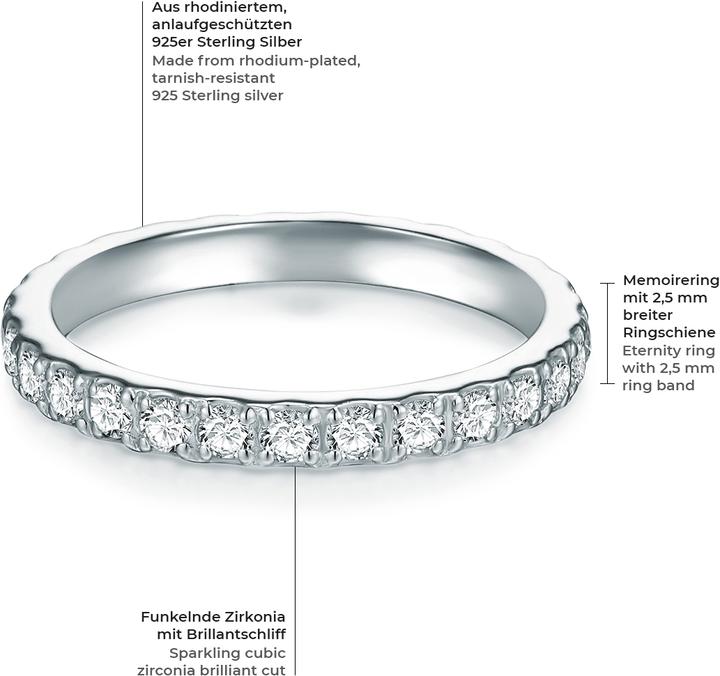 Produktbild Trilani Damen Sterling Silber Zirkonia silber - 9654 (49, 925 Silber)