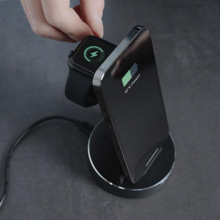 Actual product image Verbatim 2 in 1 Qi Wireless+Apple Watch Charger (20 W)