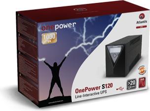 Actual product image Land OnePower S120 A interactive line 1 kVA 500 W 4 socket(s) AC (1000 VA, 500 W, Line-interactive UPS)