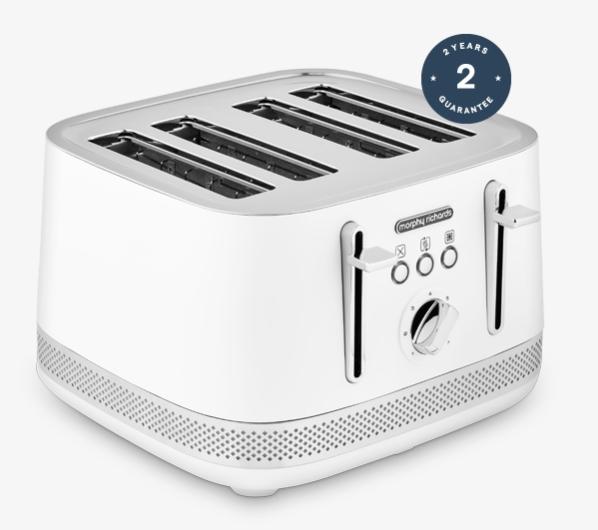 Actual product image Morphy Richards Illumination white 4-slice toaster