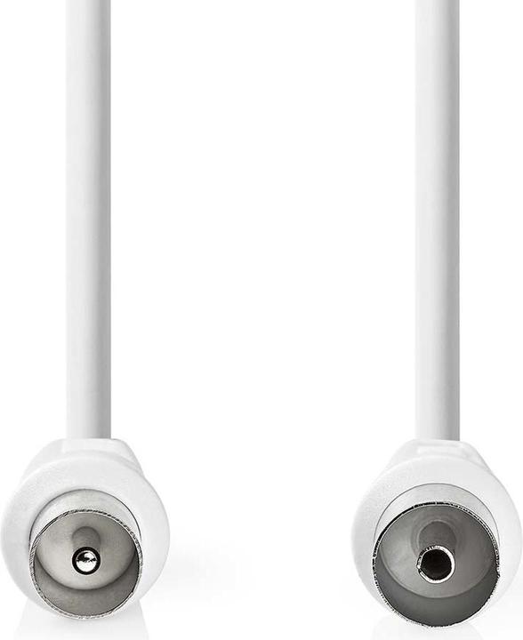 Produktbild Nedis Koaxial Kabel IEC (Coax) Stecker IEC (Coax) Buchse Vernickelt 75 Ohm Doppelt geschirmt rund PV (90 dB, Antennenkabel)