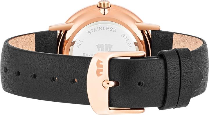 Produktbild Damen Quarzuhr Pamina Echtleder schwarz - 23878 (Analoguhr, 36 mm)
