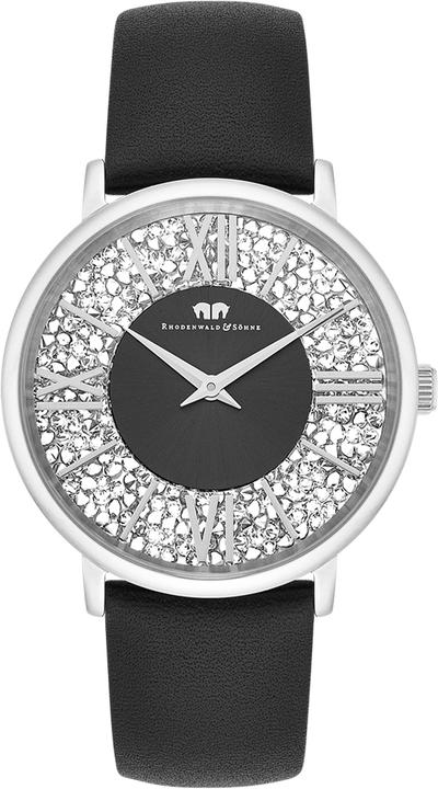 Produktbild Damen Quarzuhr Pamina Echtleder schwarz - 23870 (Analoguhr, 36 mm)