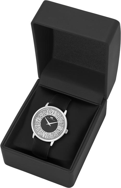 Produktbild Damen Quarzuhr Pamina Echtleder schwarz - 23870 (Analoguhr, 36 mm)