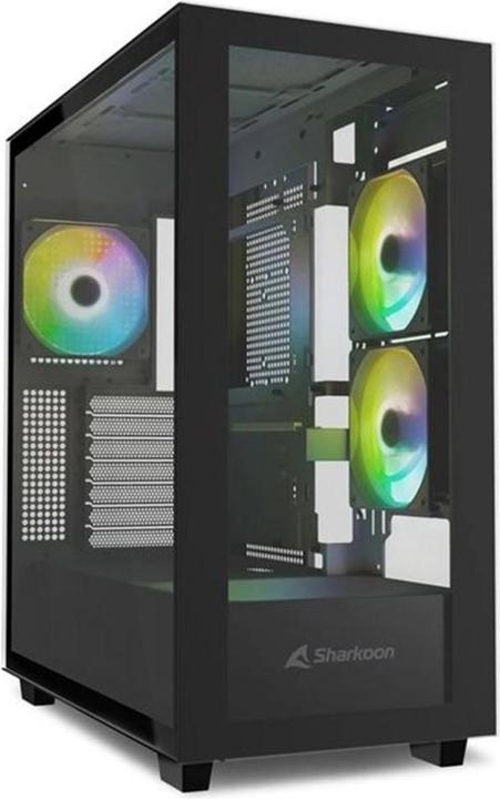 Actual product image Sharkoon Rebel C60 RGB ATX Black (ATX, mATX, Mini-ITX)