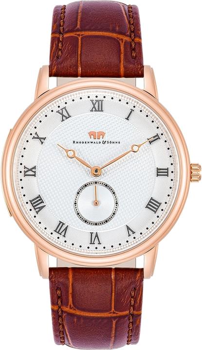 Herren Quarzuhr Moonlight Echtleder braun - 26511 (Analoguhr, 40 mm)