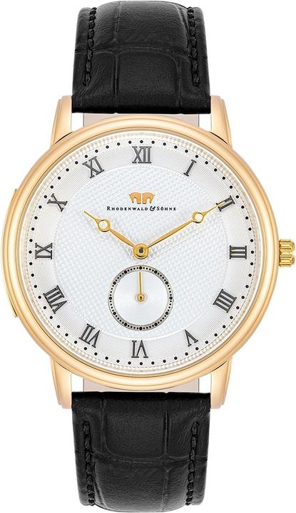 Produktbild Herren Quarzuhr Moonlight Echtleder schwarz - 26509 (Analoguhr, 40 mm)