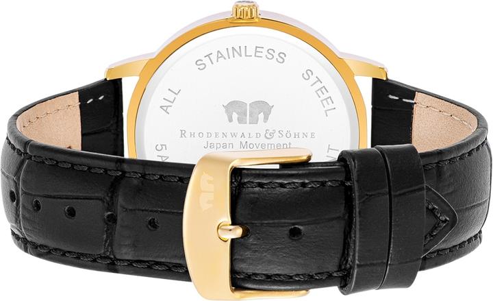 Produktbild Herren Quarzuhr Moonlight Echtleder schwarz - 26509 (Analoguhr, 40 mm)