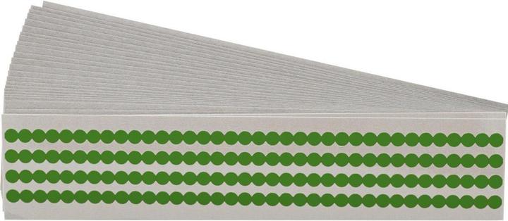 Actual product image Brady B-7569, QD-25-DG, QUIK-DOT(TM) marker, vinyl, dark green, 6.35 mm round, in production since June