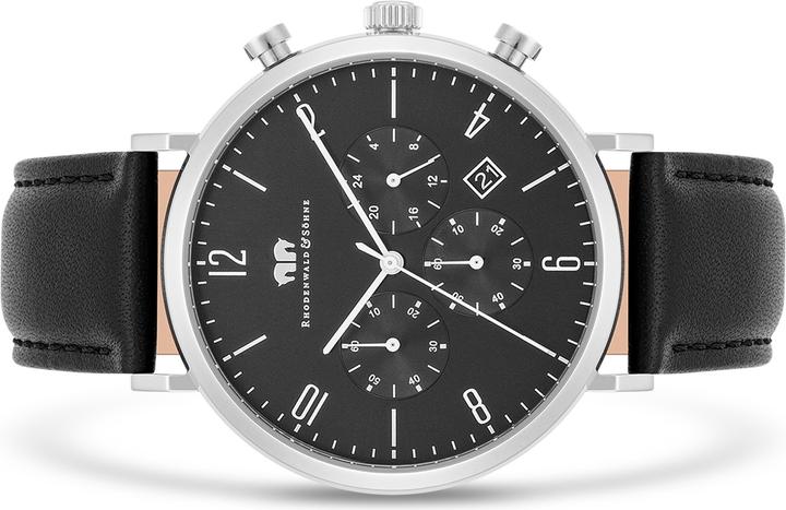 Immagine prodotto Cronografo da uomo Arakon in vera pelle nera - 26531 (Cronografo, 42 mm)