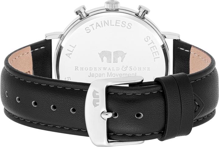 Immagine prodotto Cronografo da uomo Arakon in vera pelle nera - 26531 (Cronografo, 42 mm)