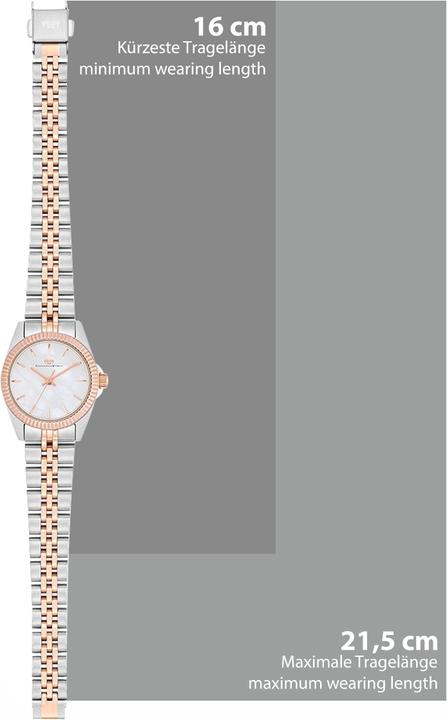Immagine prodotto Orologio al quarzo da donna Cassina in acciaio inossidabile argento/oro rosa - 26541 (Orologio da polso analogico, 27.50 mm)