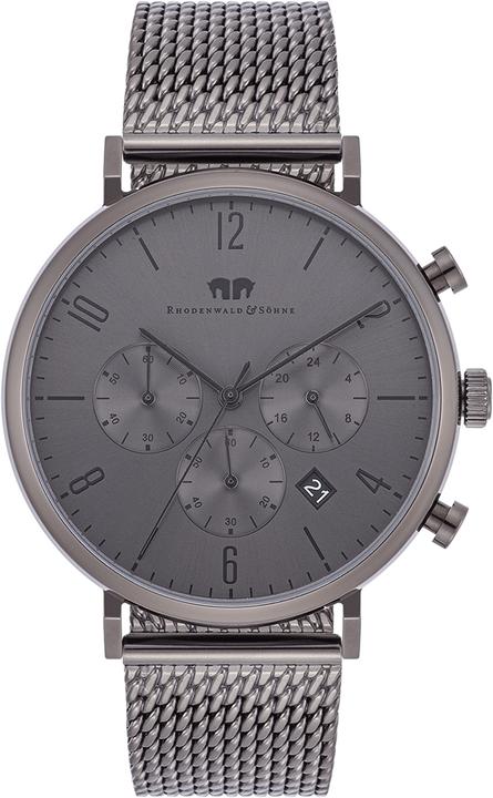 Herren Chronograph Arakon Edelstahl grau - 26537 (Chronograph, 42 mm)