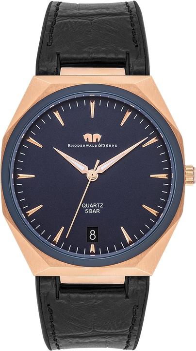 Produktbild Herren Quarzuhr Cooledge Echtleder/Silikon schwarz - 26521 (Analoguhr, 42 mm)