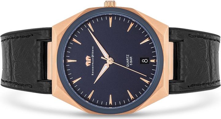 Produktbild Herren Quarzuhr Cooledge Echtleder/Silikon schwarz - 26521 (Analoguhr, 42 mm)