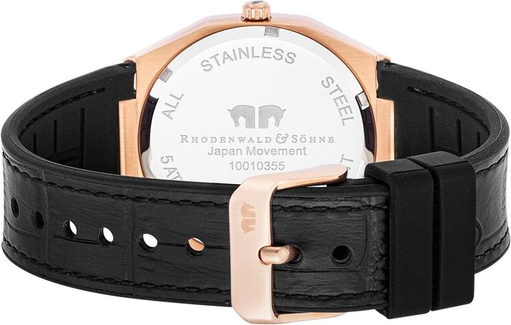 Produktbild Herren Quarzuhr Cooledge Echtleder/Silikon schwarz - 26521 (Analoguhr, 42 mm)