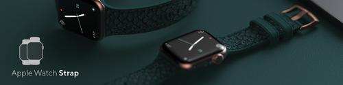Actual product image Njord Jord Watch Strap For (44 mm, 45 mm, Vegan Leather, Salmon leather, Stainless steel fastener)