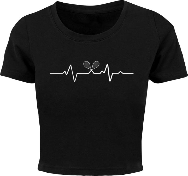 Actual product image Merchcode Ladies Tennis Beats Cropped Tee - 118527 (XS)