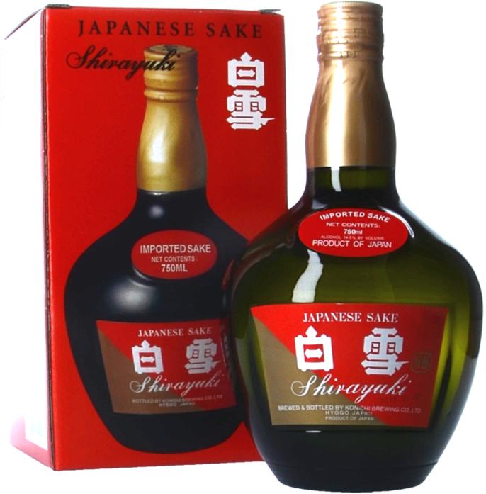 Actual product image Shirayuki Japanese sake with case (1 x 75 cl)