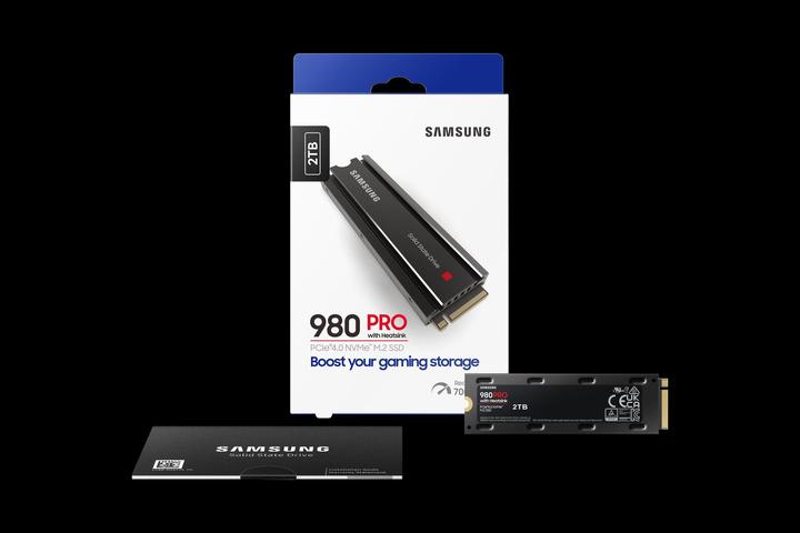 Actual product image Samsung 980 Pro with Heatsink (2000 GB, M.2 2280)