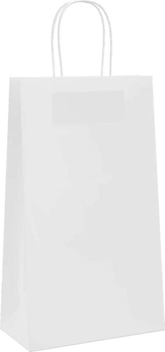 Produktbild VidaXL Kraftpapiertüten 250 Stk. mit Henkel Weiss 21x11x36 cm Papiertüte (Geschenktüte, 250 x)
