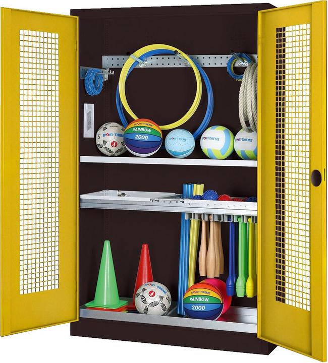 Immagine prodotto C+P Armadio modulare per attrezzature sportive con attrezzatura completa (HxLxP: 195x120x50 cm, con