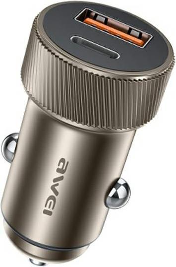 Immagine prodotto Awei car charger C-857 33W USB+USB-C brown