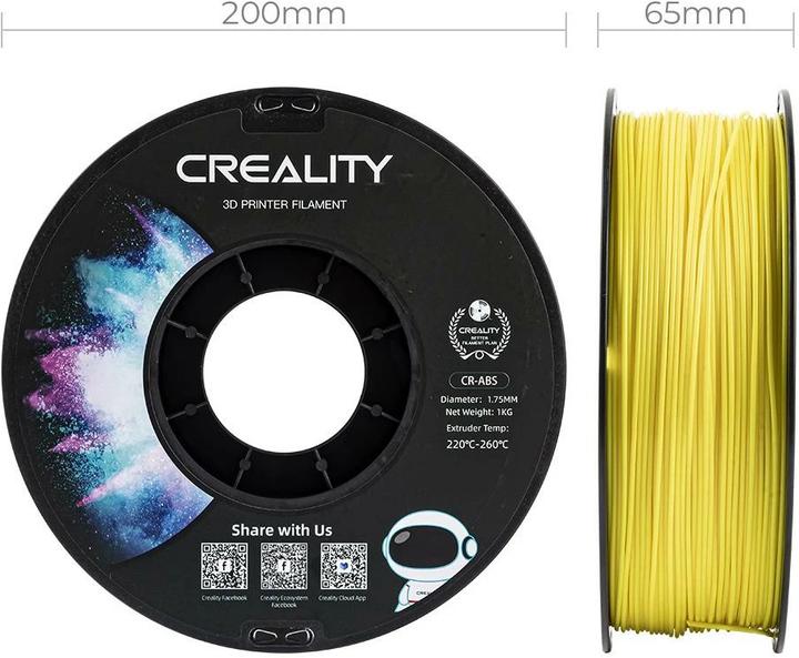 Produktbild Creality ABS Gelb (ABS, 1.75 mm, 1000 g, Gelb)