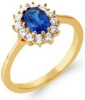Lara Vergoldeter RING - GR. 50 – ZIRKONIA – S. SAPHIR (50)