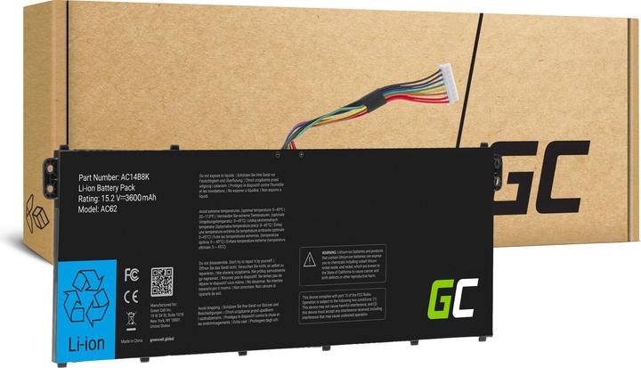 Actual product image GreenCell Cell AC62 Notebook Spare Battery (4 Cells, 3600 mAh)