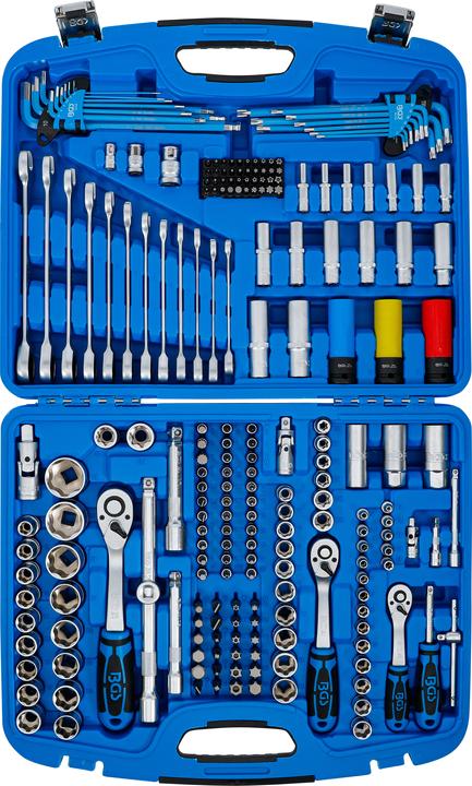 Produktbild BGS Steckschlüssel-Satz Wellenprofil Antrieb 6,3 mm (1/4") / 10 mm (3/8") / 12,5 mm (1/2") 218-tlg.