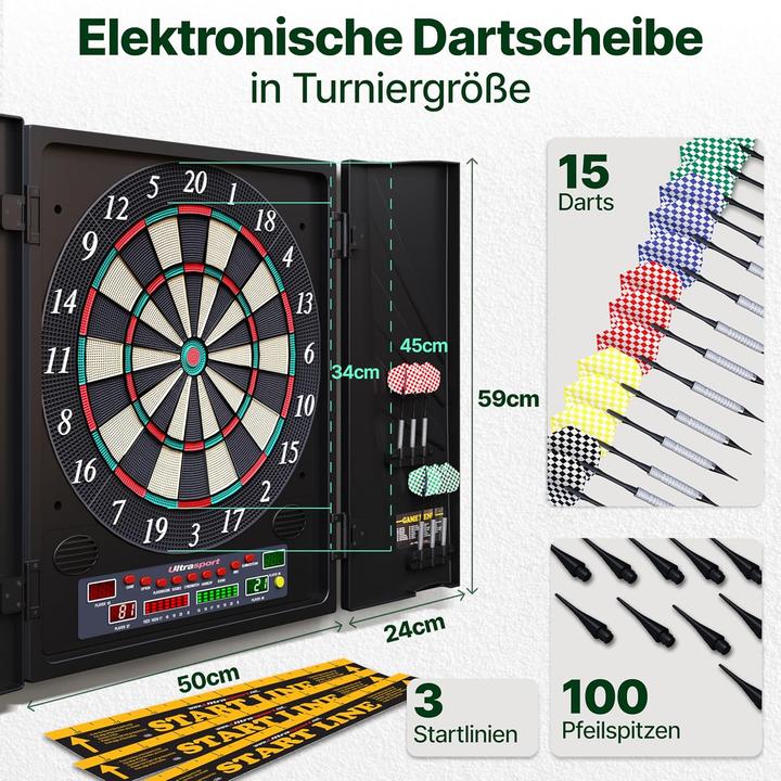 Produktbild Ultra Sports Elektrische Dartscheibe mit Türen