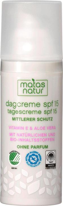 Matas Natur Tagescreme SPF15 mit Bio-Aloe Vera und Vitamin E (50 ml, Tagescreme, SPF 15)