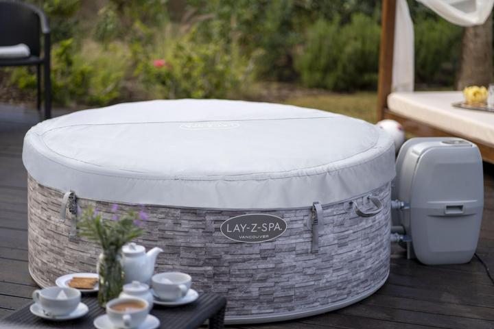 Produktbild Bestway Aufblasbarer Whirlpool LAY-Z-SPA Vancouver AirJet Plus mit Multifunktionspumpe, 140 Luft (5 Pers.)