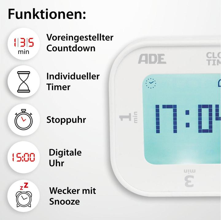 Actual product image ADE Kitchen timer, inclinable