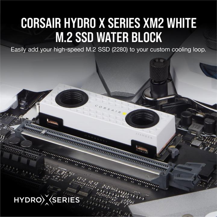 Produktbild Corsair M.2 water block, XM2 2280 White
