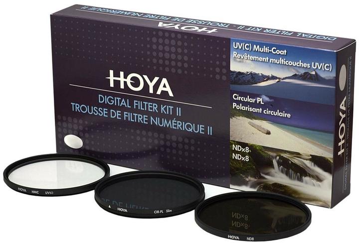 Produktbild Hoya Digital Filter Kit II (UV, CIR-PL & ND8) Filterset (43 mm, ND- / Graufilter, Polarisationsfilter, UV-Filter)
