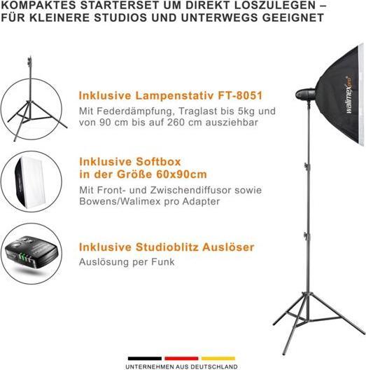 Immagine prodotto Walimex pro Newcomer 300 II Set Singolo (300 W, Set)