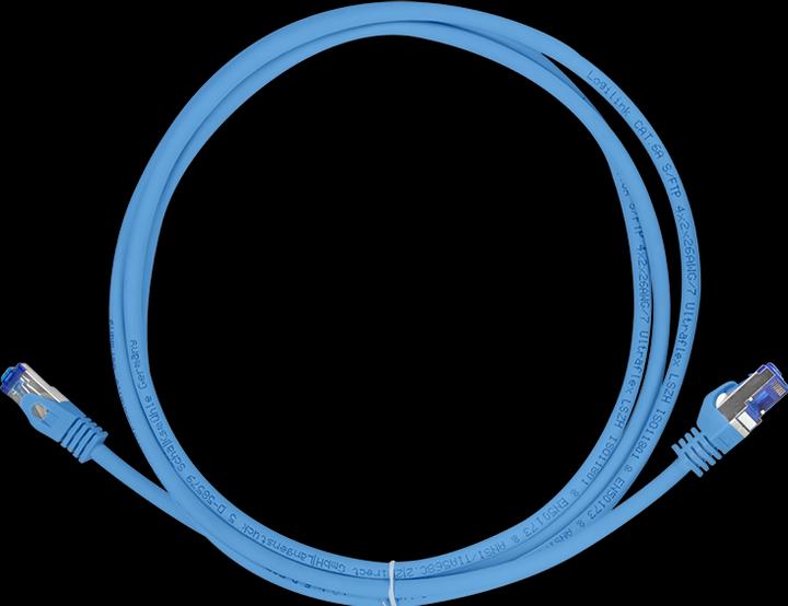 Produktbild LogiLink Patchkabel Ultraflex, Kat.6A, S/FTP, 1,0 m, blau (S/FTP, CAT6a, 1 m)