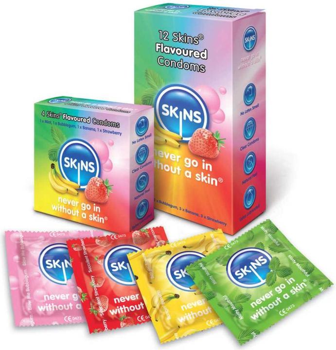 Actual product image Skins Condom Flavours 12 Pack (12 pcs.)
