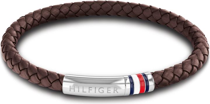 Tommy Hilfiger Interwoven Leather Braid Family Armband (19 cm, Leder, Edelstahl)